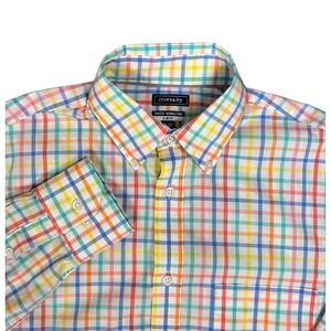 Crown & Ivy Long Sleeve Button-Up   Sz-S Slim Multicolor Check Preppy Business
